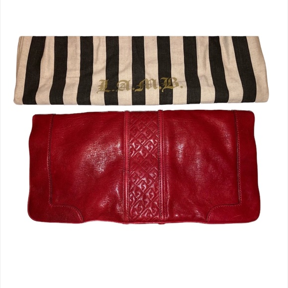 EUC L.A.M.B by Gewn Stefani red leather clutch. - Picture 8 of 13